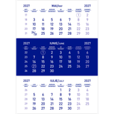 Calendar triptic de perete